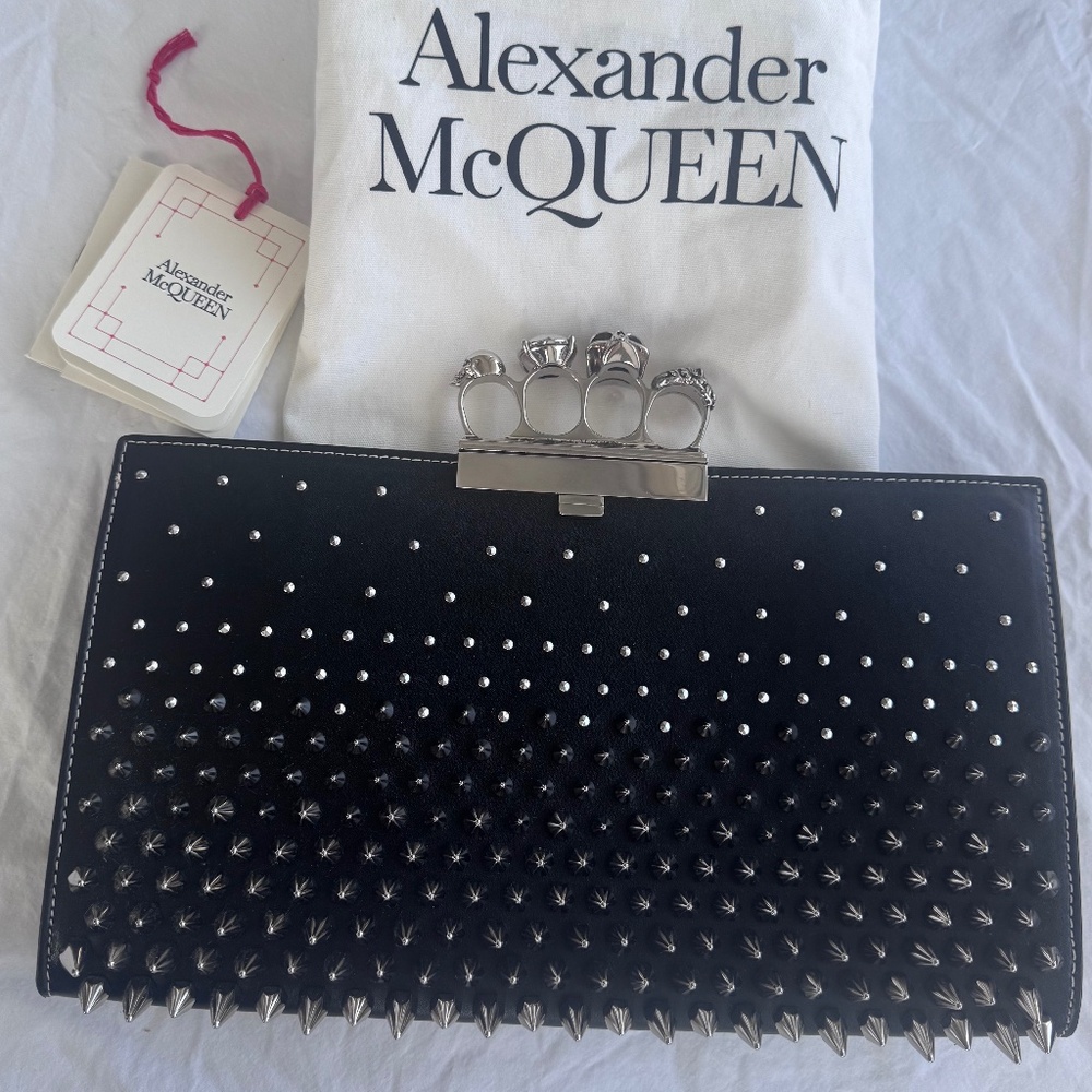 Alexander McQueen Knuckle Spike Clutch -Black -Limited Edition rare
